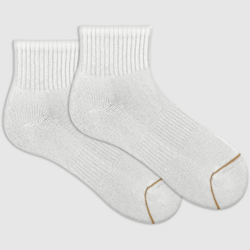 All Pro Women's 6pk Quarter Cotton Athletic Socks - White 4-10