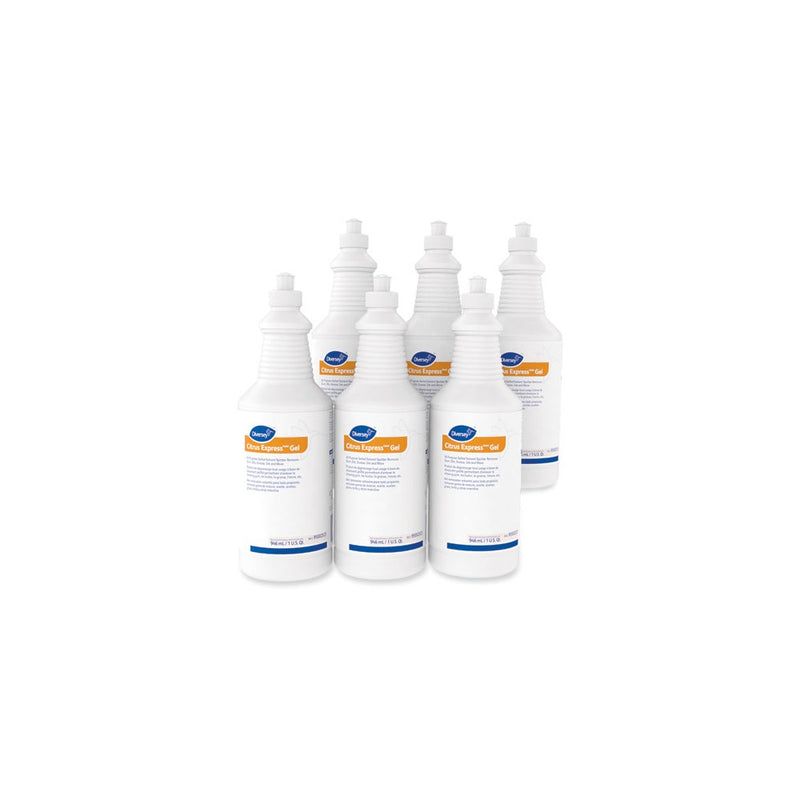 Diversey Citrus Express Gel Spotter, Citrus Scent, 32 oz Squeeze Bottle, 6/Carton