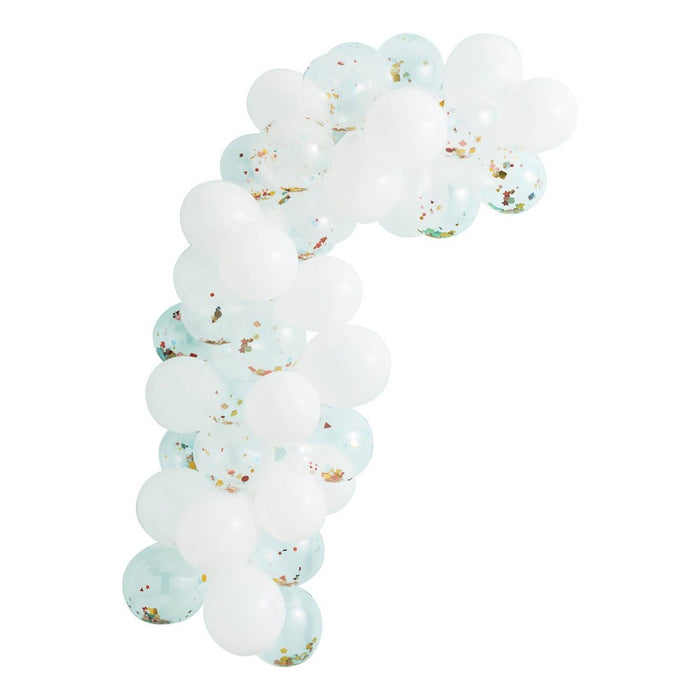 45ct Large Balloons Garland Arch with Confetti White - Spritz