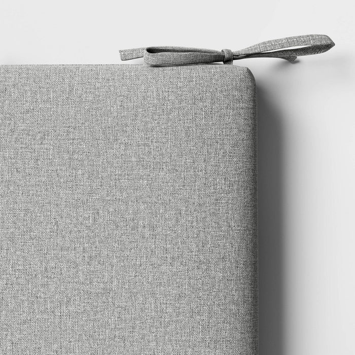 18"x20" Solid Woven Outdoor Chair Seat Cushion Gray - Threshold