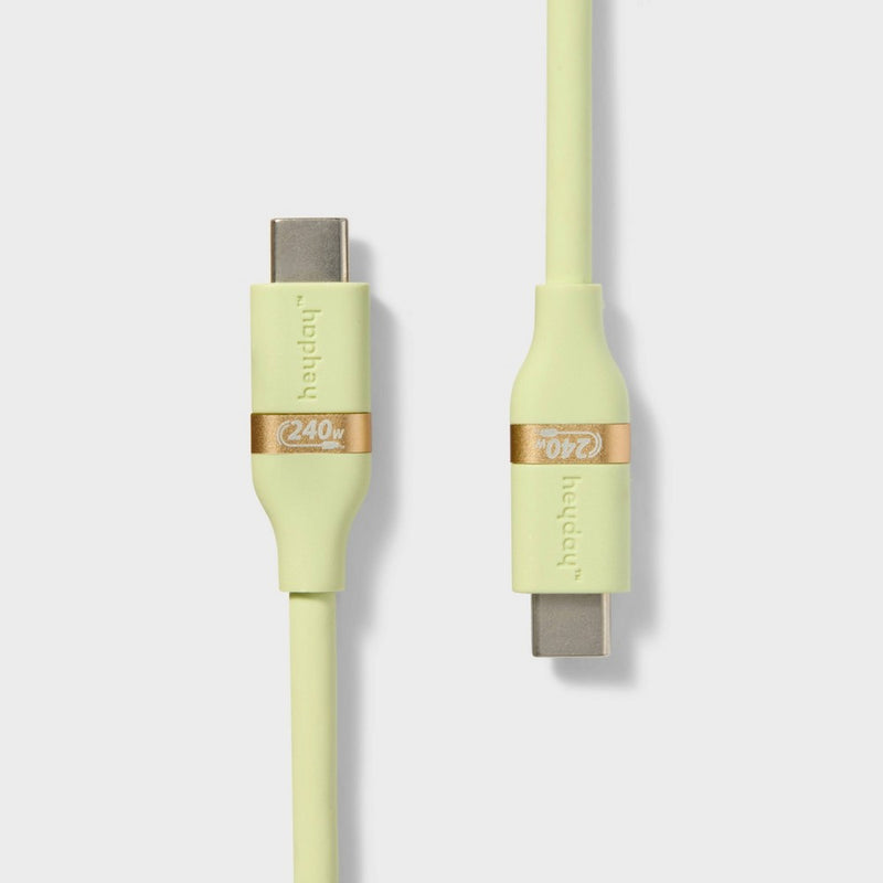 6' USB-C to USB-C Fast Charging Silicone Cable - heyday Matcha