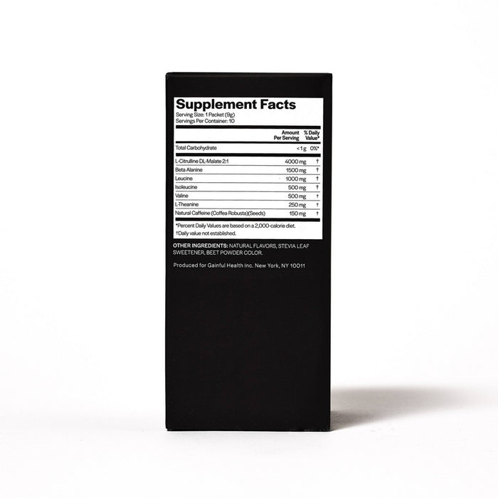 Gainful Pre-Workout Stick Packs - Strawberry Lemonade - Caffeinated - 10ct