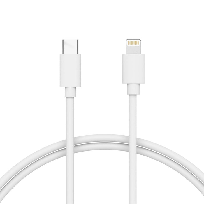 Just Wireless 4' Lightning to USB-C PVC Cable - White