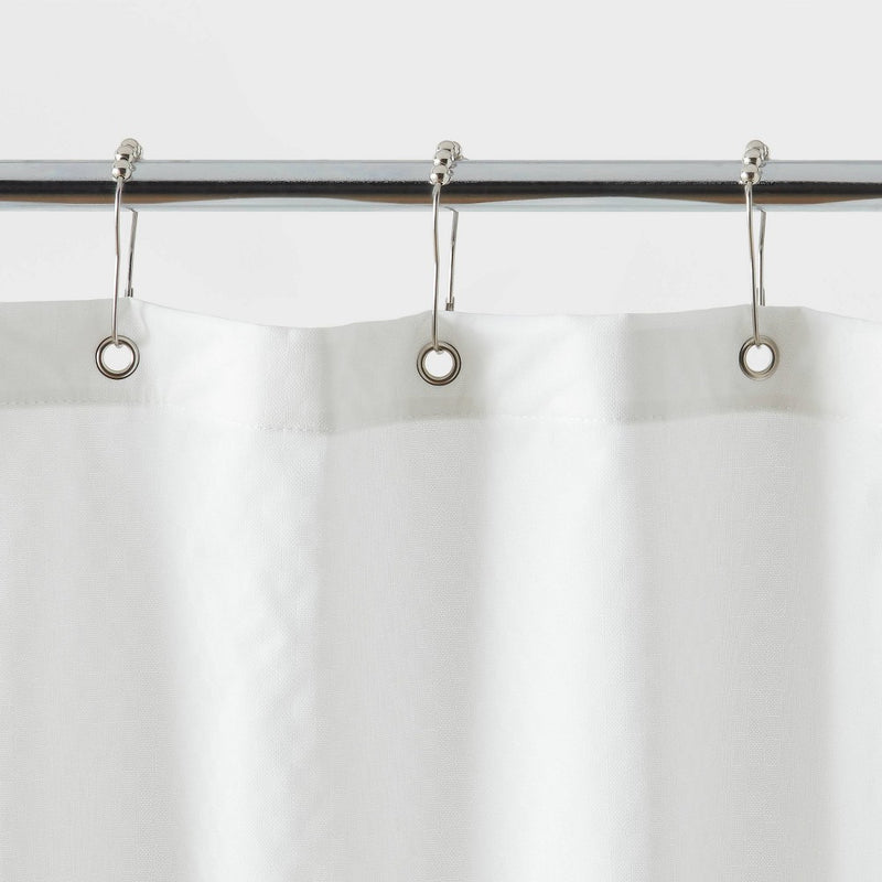 70"x71" Waterproof Recycled Fabric Heavy Weight Shower Liner White - Threshold