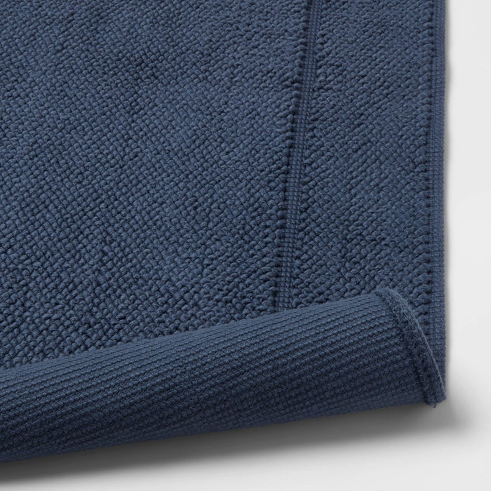21"x34" Spa Plush Bath Mat Navy - Threshold