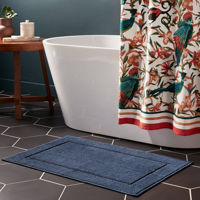 21"x34" Spa Plush Bath Mat Navy - Threshold