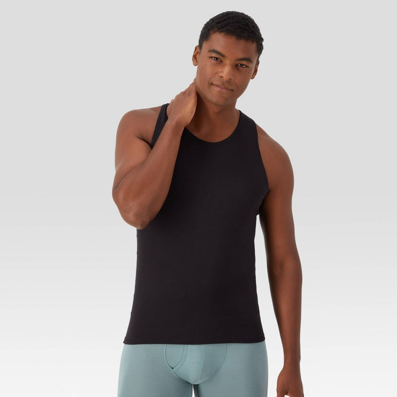 Hanes Originals Premium Men's SuperSoft Sleeveless Crewneck Tank Undershirt 2pk - Taupe/Black M