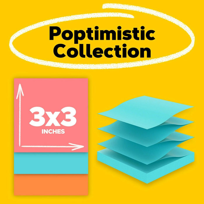 Post-it 5pk 3" x 3" Pop-Up Notes 100 Sheets/Pad - Neon