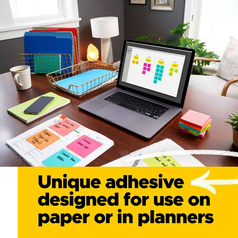 Post-it 5pk 3" x 3" Pop-Up Notes 100 Sheets/Pad - Neon