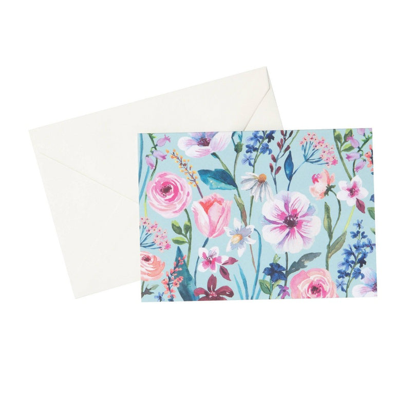 24ct Cards with Envelopes Wildflower Mint