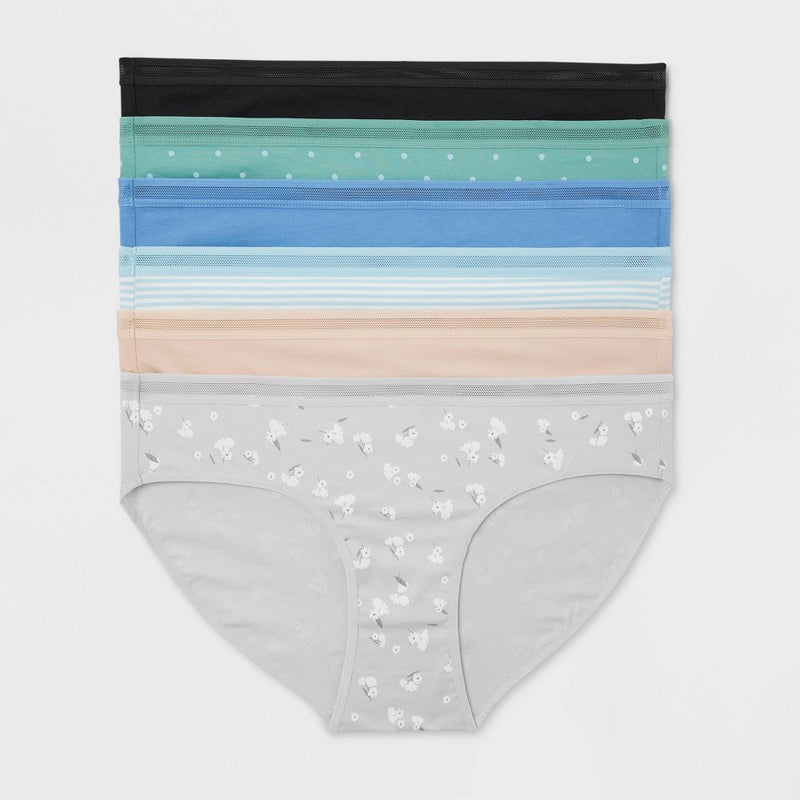 Women's 6pk Cotton Stretch Bikini Underwear - Auden Assorted Color XL