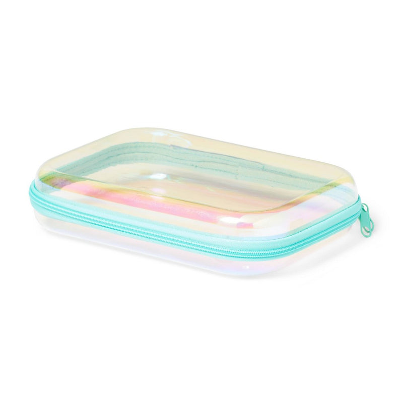 Hard Sided Zipper Pencil Case Iridescent - up&up