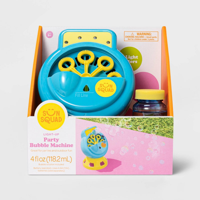 Light-Up Bubble Maker Blue/Yellow - Sun Squad