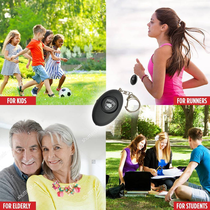 Guard Dog Security on The Go Protection Set Keychain Pepper Spray with Keychain Alarm and LED Light Black