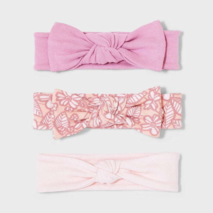 Baby Girls' 3pk Headwrap Floral - Cloud Island 0-6M
