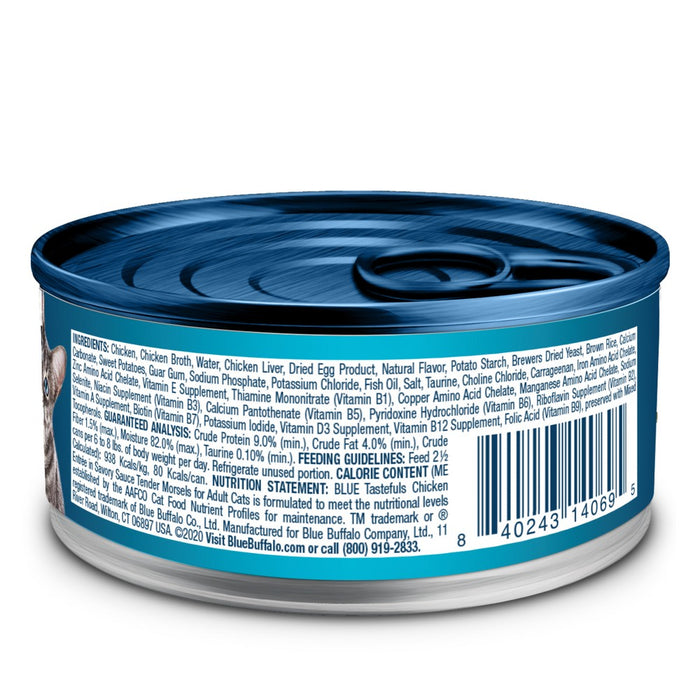 Blue Buffalo Tastefuls Natural Tender Morsels Wet Cat Food with Chicken Entree - 3oz