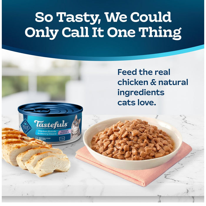 Blue Buffalo Tastefuls Natural Tender Morsels Wet Cat Food with Chicken Entree - 3oz