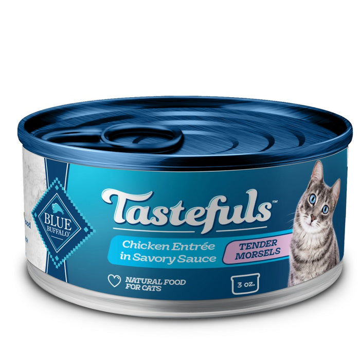 Blue Buffalo Tastefuls Natural Tender Morsels Wet Cat Food with Chicken Entree - 3oz