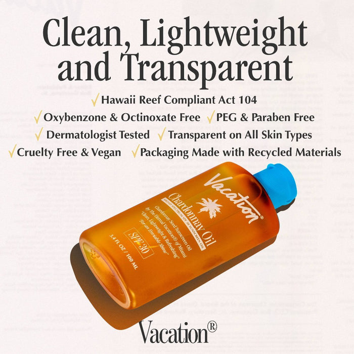 Vacation Chardonnay Oil Sunscreen - SPF 30 - 3.4 fl oz