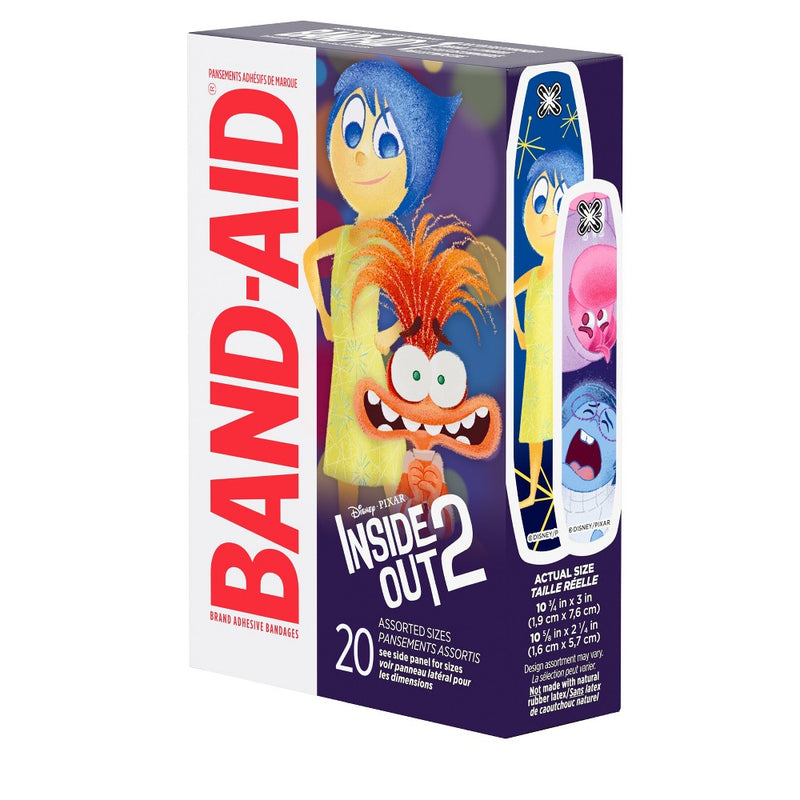 Band-Aid Brand Adhesive Bandages for Kids' - Pixar's Inside Out - Assorted Sizes - 20ct
