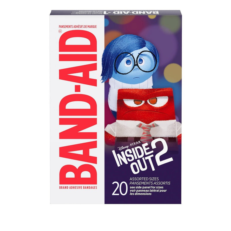 Band-Aid Brand Adhesive Bandages for Kids' - Pixar's Inside Out - Assorted Sizes - 20ct