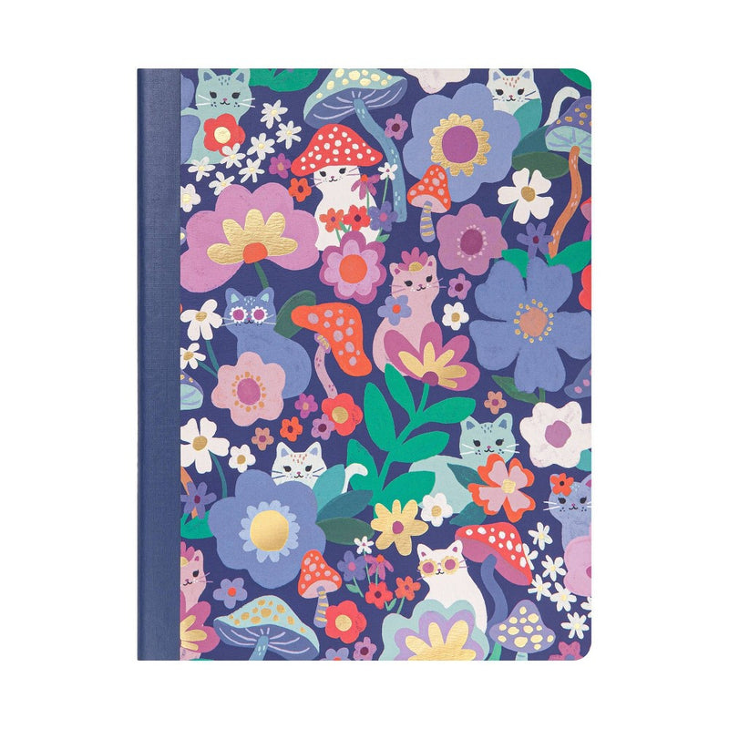 greenroom Wide Ruled Comp Book Groovy Cat Mushrooms