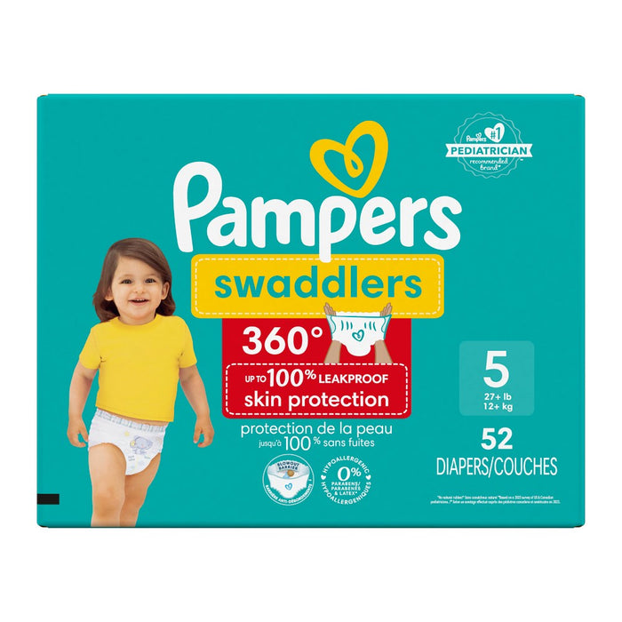 Pampers Swaddler 360 Disposable Baby Diapers - Size 5 - 52ct