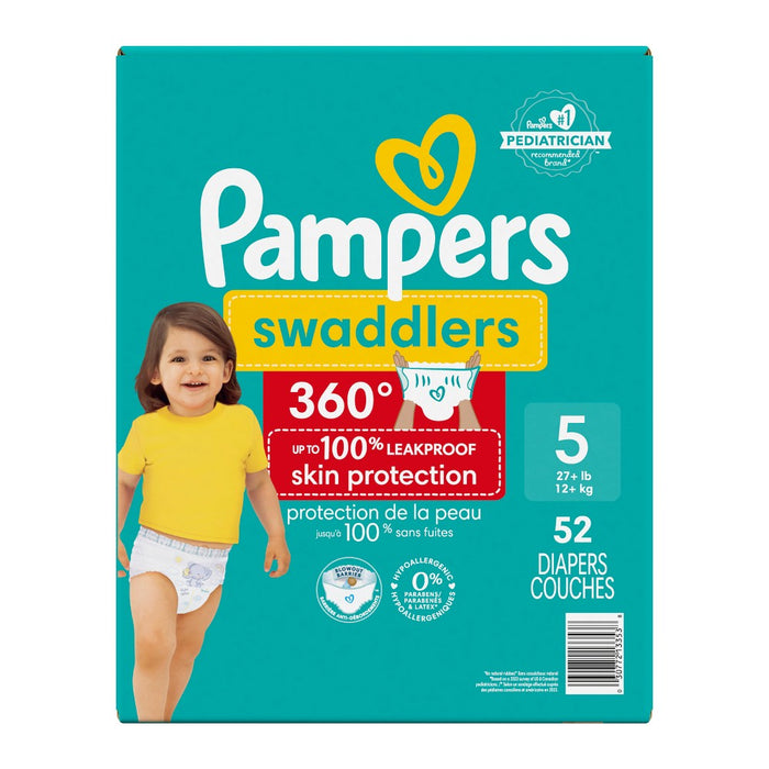 Pampers Swaddler 360 Disposable Baby Diapers - Size 5 - 52ct