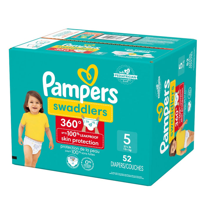 Pampers Swaddler 360 Disposable Baby Diapers - Size 5 - 52ct