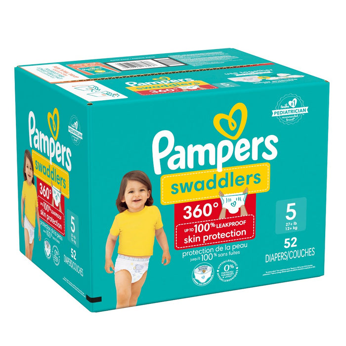 Pampers Swaddler 360 Disposable Baby Diapers - Size 5 - 52ct