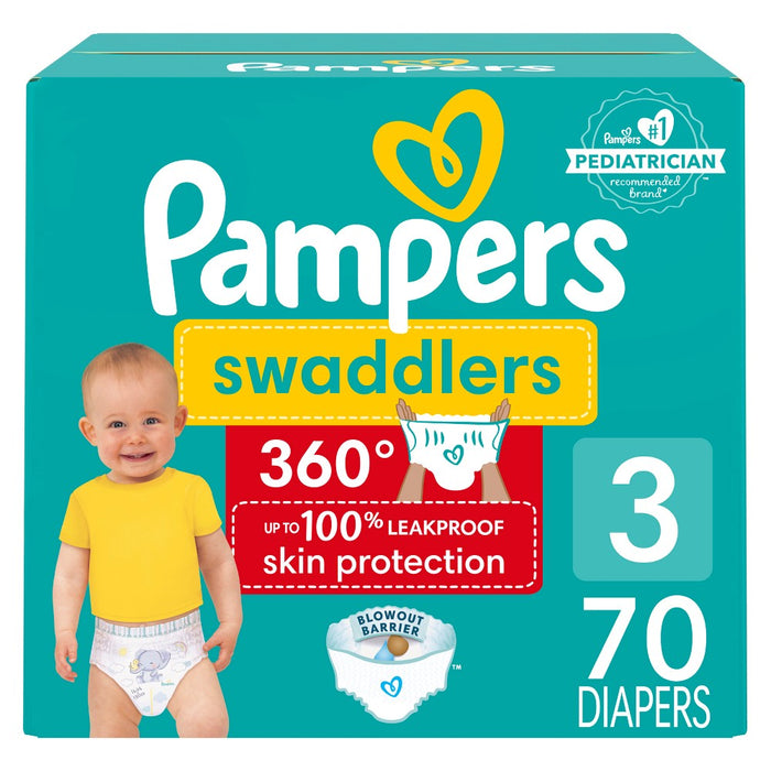 Pampers Swaddler 360 Disposable Baby Diapers - Size 3 - 70ct