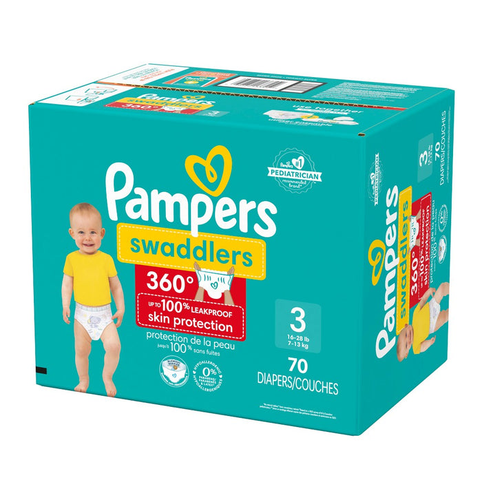 Pampers Swaddler 360 Disposable Baby Diapers - Size 3 - 70ct