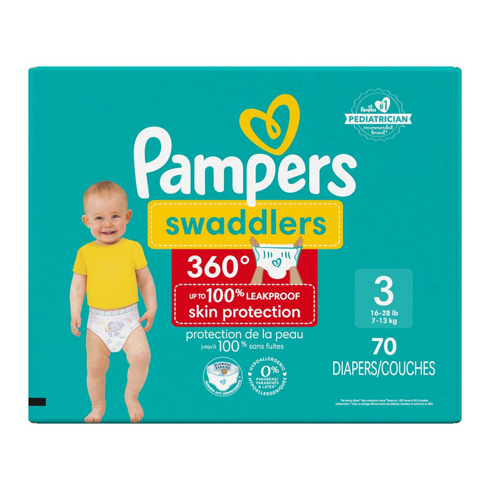 Pampers Swaddler 360 Disposable Baby Diapers - Size 3 - 70ct