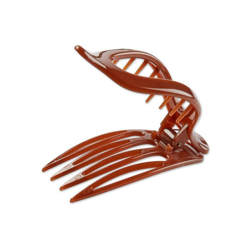 scunci Unbreakable Oval Open Center Flat Lay Hair Clip - Brown - All Hair