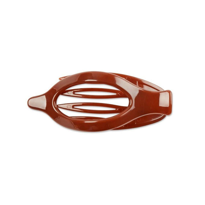scunci Unbreakable Oval Open Center Flat Lay Hair Clip - Brown - All Hair