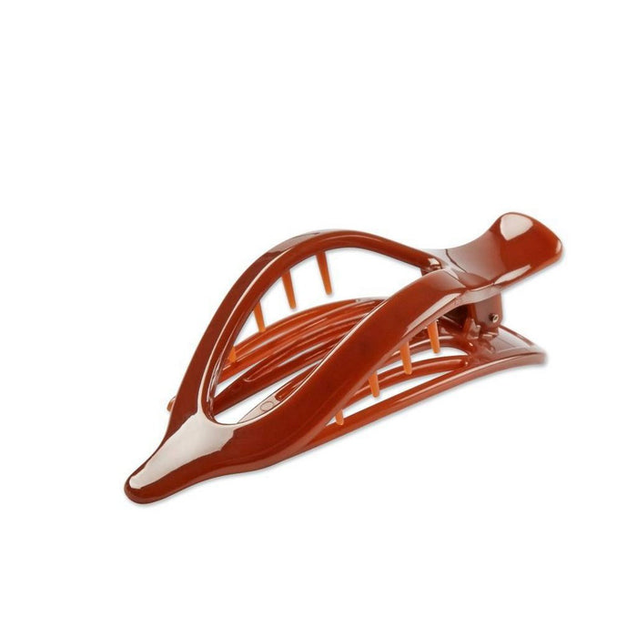 scunci Unbreakable Oval Open Center Flat Lay Hair Clip - Brown - All Hair