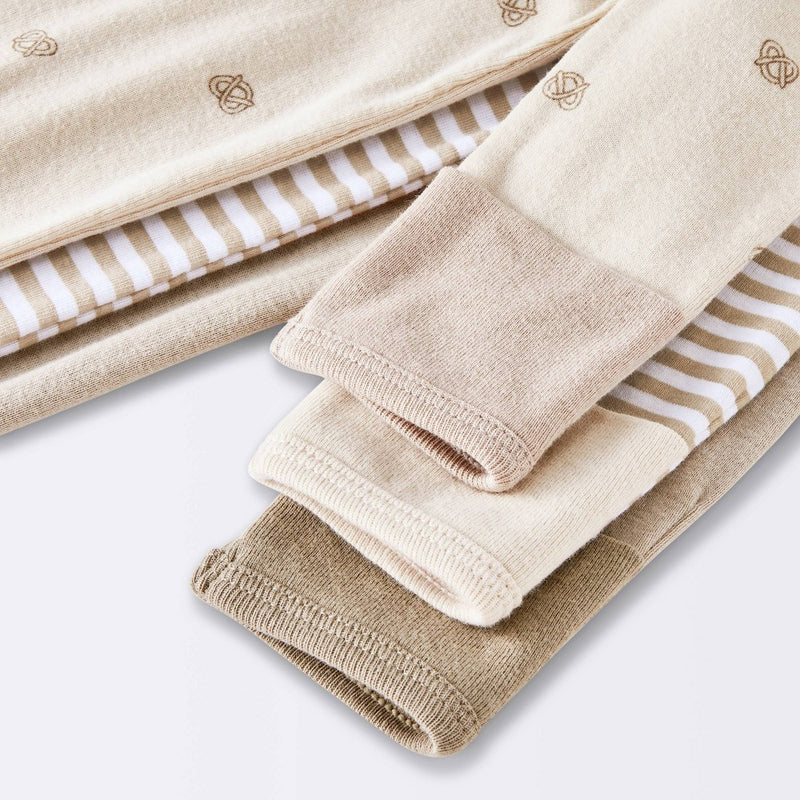 Baby 3pk Pretzels Cotton Sleep N' Play - Cloud Island Khaki 3-6M