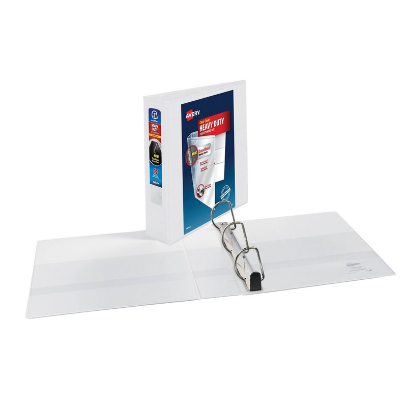 Avery 2" One Touch Slant Rings 500 Sheet Capacity Heavy-Duty NonStick View Binder - White