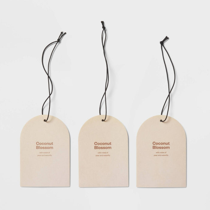 3pk Coconut Blossom Small Hanging Car Diffusers - Room Essentials