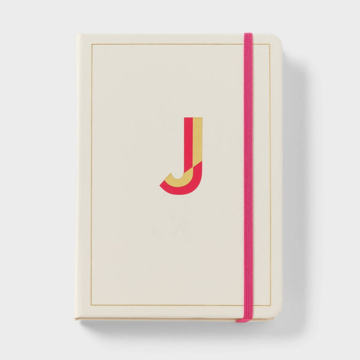 192pg College Ruled Journal 5"x7" Cream Monogram J - Opalhouse