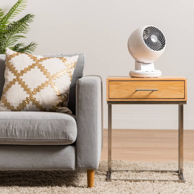 WOOZOO Compact Oscillating Air Circulator Fan with Remote White