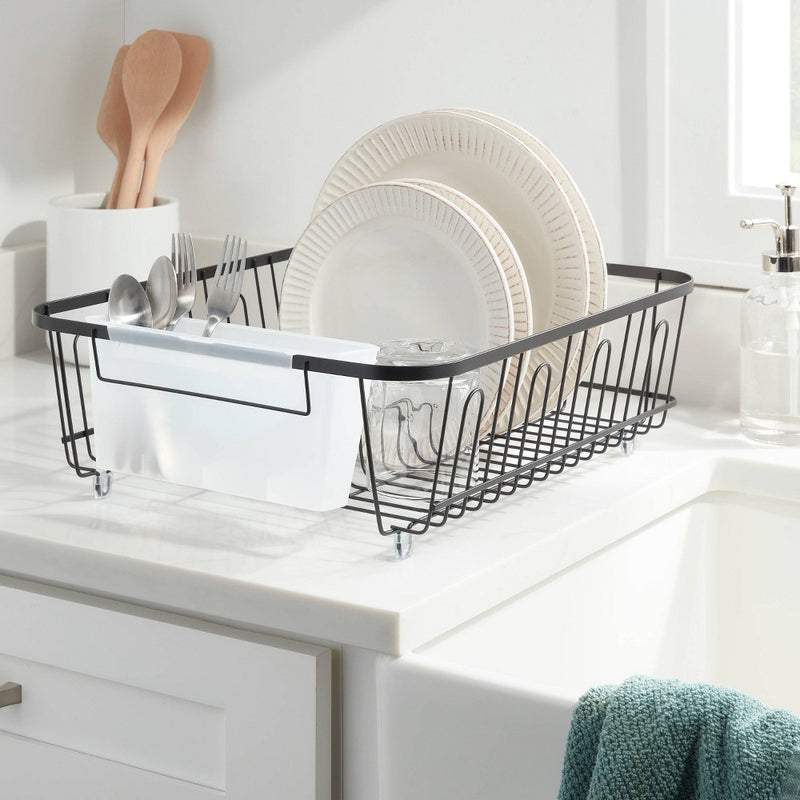 Large Steel Dish Drainer Black - Brightroom