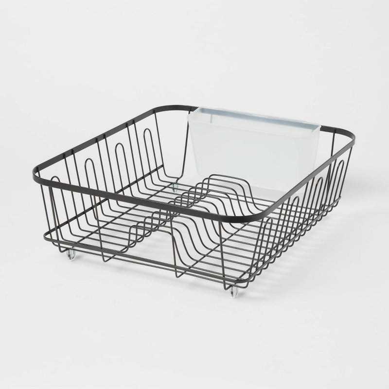 Large Steel Dish Drainer Black - Brightroom