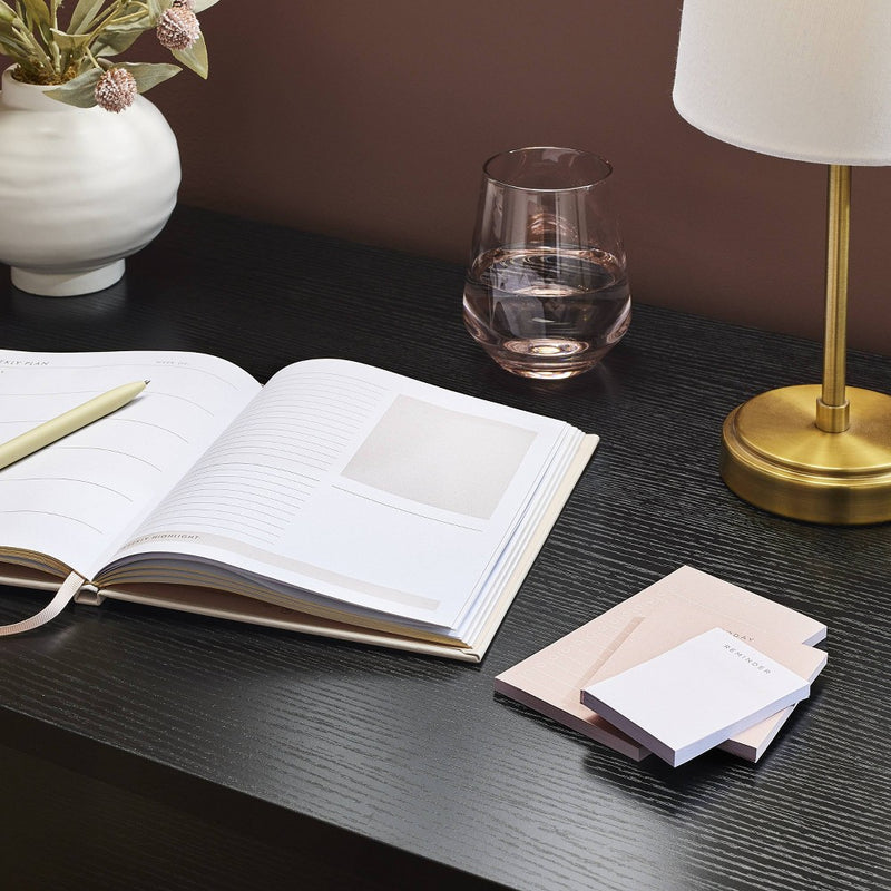 Undated Planner 8.5"x7" Faux Leather Blush - Threshold