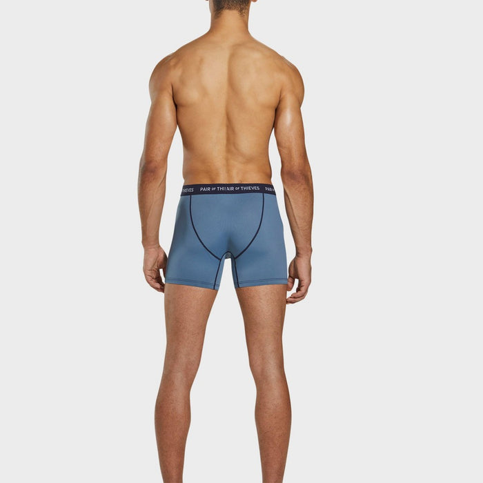 Pair of Thieves Men's 2pk Super Fit Boxer Briefs - Blue XL: Lightweight Mesh, Mid Rise, Stretch Fabric, Opaque