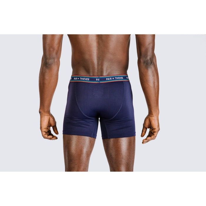 Pair of Thieves Men's 2pk Super Fit Boxer Briefs - Blue XL: Lightweight Mesh, Mid Rise, Stretch Fabric, Opaque