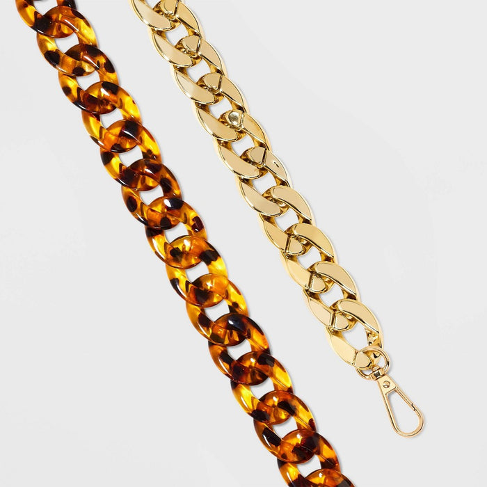 Chain Link Shoulder Handbag Strap - A New Day Brown