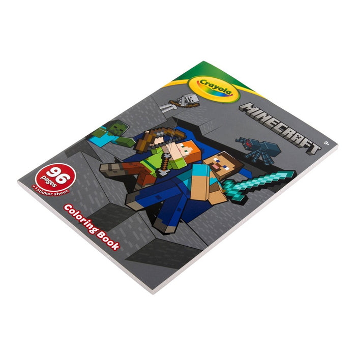 Crayola 96pg Minecraft Coloring Book with Sticker Sheet