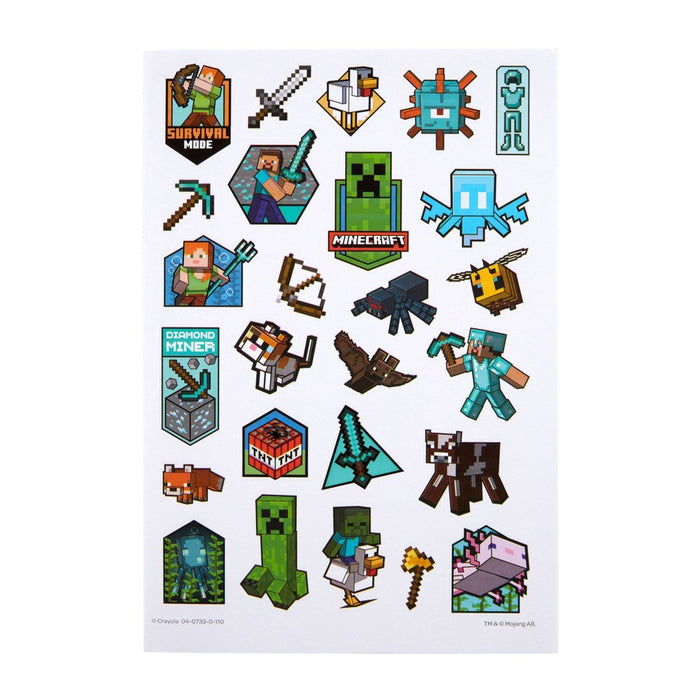 Crayola 96pg Minecraft Coloring Book with Sticker Sheet