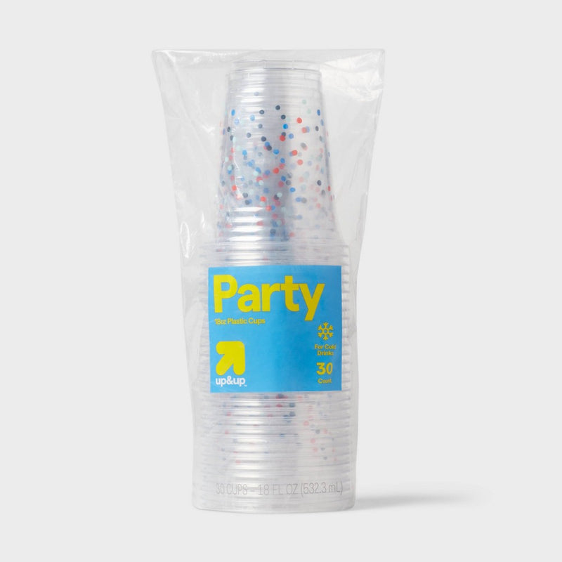 Disposable Plastic Cups - Dots - 18oz/30ct - up&up